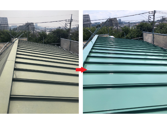 府中　金属屋根塗装