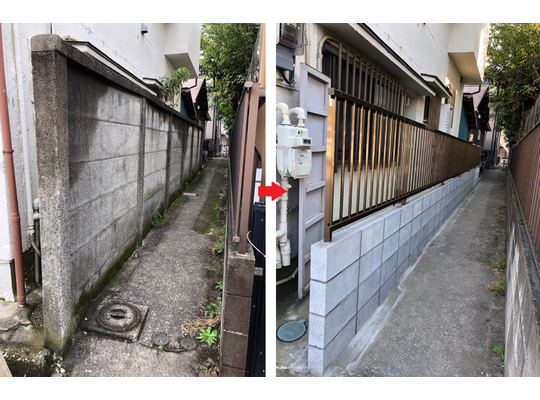 大田区　ブロック塀