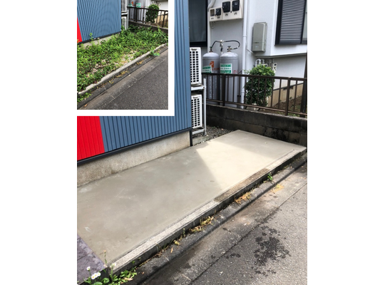 雑草対策　土間コンクリート