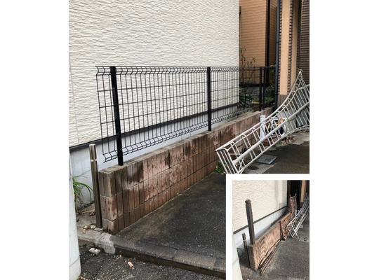川崎市　フェンス交換
