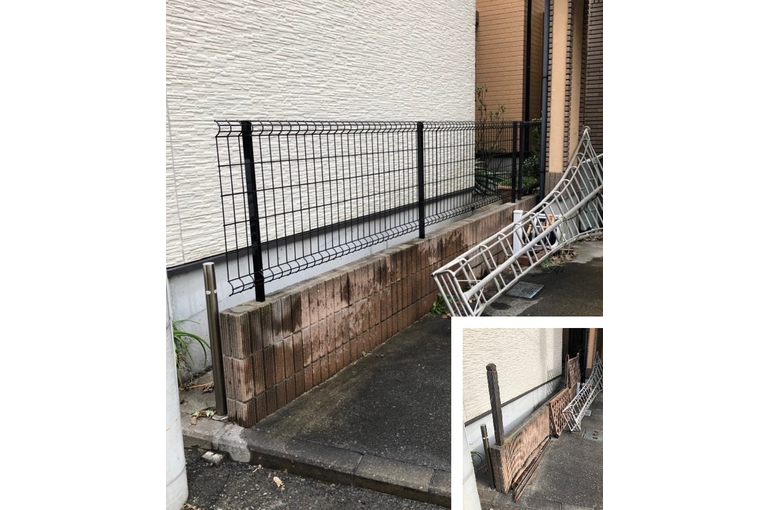 川崎市　フェンス交換