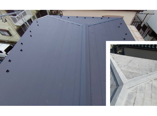 厚木市　重ね葺き